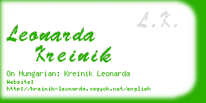 leonarda kreinik business card